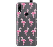 Tumundosmartphone Funda Gel Transparente para Huawei P Smart Z diseño Flamenco Dibujos
