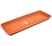Plastiken TERRA - Plato Rectangular de 57 cm para Jardinera de 60 cm 22L. Terracota