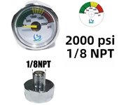 Manometer Pressure Gauge Mini Micro 25mm/1inch Gage Compressed Air Hand Pump Diving HPA Regulator M8*1 M10*1 1/8NPT 1/8BSPP