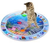 Water Sensory Playmat for Cats,Cat Toys for Bored Indoor Cats, Cat Kicker Toys Self Play Mat,Interactive Toys for Cats -GSLA