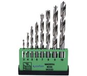 Juego de brocas profesionales para madera de 3mm a 10mm COFAN