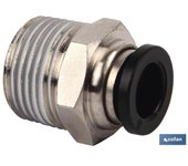 Racor roscado recto t-6, r-3/8   caja 10 unid.