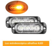 1/2Pcs 4LED Car Strobe Warning Light Grill Flashing Breakdown Emergency Light Car Truck Trailer Beacon Lamp LED Side Light