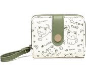Cartera de moda para niños con estampado de Gato Lindo, Monedero con Cremallera externa, billetera para billetes y ranura para tarjeta de Identificación