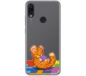 Tumundosmartphone Funda Gel Transparente para Xiaomi Redmi Note 7 diseño Leopardo Dibujos