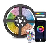 Tira SmartLED KSIX 5m, Recortable, 900 lm, Sincroniza música, App Compatible con Alexa, Google Home, Siri, Colores RGB+CCT