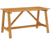 vidaXL Mesa de comedor de jardín madera maciza de acacia 140x73x73,5cm
