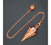 Copper Metal Rune Pendulum for Dowsing Divination Balancing Healing Chakra Reiki Spiritual Antique Pendant Pendule