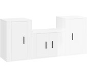 vidaXL Set de muebles para TV 3 piezas madera contrachapada, Mueble de Salon, Mueble TV, Mueble TV salon, Mesa de TV, Mueble tele