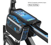 Xunting Bicycle Pannier Top Front Tube Frame Bag Waterproof MTB Road Bike Storage 6.0 Inches Phone Case Cycling Bag Touch Screen