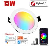 15W Tuya ZigBee RGB LED Downlight Recessed Spotlight APP Control Alexa Google Home
