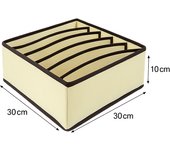 UD - Set de 6 Caja de Almacenaje para Ropa （30*30*10CM ）– Organizador de Armario  | Cuadrada ,Plegables, con Cremallera y Ventana Transparente