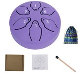 Steel Tongue Drum Portable Rain Drum Hand Pan Drum Percussion Musical Instruments 3 Inch 6 Notes For Yoga Meditation Musical Toy