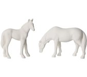 2 piezas MINI caballo figurillas miniatura pony resina potro figuras juguete pastel Cupcake Topper casa de muñecas bonsai hadas jardín paisaje ornamento juguete educativo Escuela Premio para