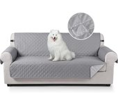 Funda de Sofá Impermeable Funda de Cojín de Protección para Mascotas Funda de Sofá Antisuciedad(Gris Claro/ 3 Plazas 165 * 190cm)