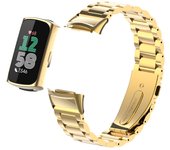 Stainless Steel Strap for Fitbit Charge 6 and 5, Metal Adjustable Wristband, Correa Bracelet, Band Accessories