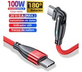 USB C To Type C Cable 100W Fast Charging Type C Cable For Samsung S20 Huawei P50 Xiaomi Macbook Laptop Charger Cord Wire 1M/2M
