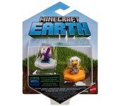 Minecraft pack 2 minifiguras Energia Earth Mattel Steve y Chicken  CPAGKT42