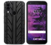 Funda Silicona para Cat S62 Pro diseño Neumatico Dibujos
