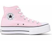 Zapatilla Converse Platform Alta Lona Rosa/Blanco