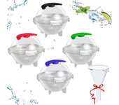Molde Redondo para Cubitos de Hielo, Molde para Hacer bolas de Hielo, bandeja de Hielo grande para whisky, cóceles, comida para Bebés, Molde Hielo esférico reutilizable (paquete de 4)