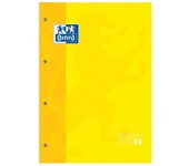 OXFORD RECAMBIO A4 4 TALADROS 80H CUADRO 5MM OXFORD AMARILLO SCHOOL