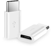 Ociodual Adaptador Micro USB 5 Pines Hembra a Tipo C Macho Blanco para Telefonos Moviles Smartphones Tablets