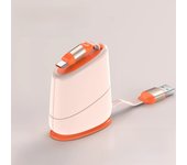 Single Pull 100W USB Type C Cable Desktop Retractable PD60W Type C to Type C Fast Charging Data Cord For iPhone 15 Huawei Xiaomi