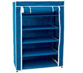 Tradineur - Zapatero TNT 88 x 60 x 30 cm, 5 niveles, soporte organizador de calzado, zapatero de tejido no tejido desmontable con puerta enrollable, ligero y portátil, color aleatorio