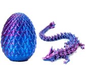 Dragón Impreso 3D en Huevo de Cristal Articulado