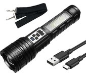 2024 NEW Strong Light Flashlight 10000000 High Lumens High Power Led Torch ABS Multifunctional Tactical Lantern with COB Light