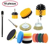 UNTIOR Electric Drill Brush Attachment Set Power Scrubber Brush Car Polisher Kitchen Bathroom Cleaning Tool Car Detailig Brushes