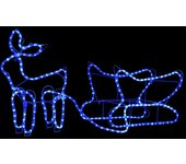 vidaXL Decoración navideña para jardín renos y trineo 252 LEDs