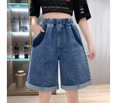 Plus Size Denim Shorts Women Jean Shorts For Women Summer 2024 Half Length Crimping Streetwear Blue Jean Shorts Female Hot Sale
