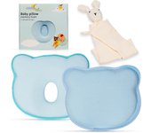 Conjunto de Almohada con Funda y Dou Dou para Bebé, Ideal para Cualquier Cuna y Carro de Bebé, 2 Colores