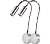 2pcs светильн Hotel Bedside Working Study Reading Wall Lamp sconces 3W Book Lamp Night light fixtures Spot LED EU US Plug Cord
