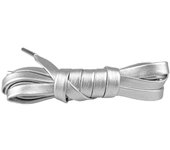 Cordones creativos de cuero suave plateado y dorado de 120cm para mujeres y hombres, zapatos deportivos informales de baloncesto, cordones para botas