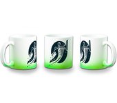 MERCHANDMANIA TAZA DEGRADADO COLOR logo baloncesto deporte balon jugadores color mug