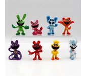 Figuras de juego Smiling Critters de PVC, Catnap Catnat model, Gift de cumpleaños, 8 Unidades