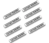 Harman Kardon Badge aluminum 3D car audio stickers For mercedes benz kia sportage cooper volkswagen Mitsubishis Cadillac Mini DS