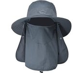 Sombrero de Pescador con visera para hombre y Mujer, de Ala Ancha, para senderismo, para el Sol, para senderismo, Con Protección solar, plegable