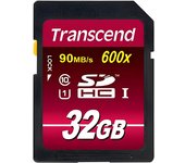 Transcend Ultimate - Tarjeta de Memoria Flash 32GB SDHC (MLC, Clase 10 UHS-I, 90mb/s, 600x) para Video HD y Cámaras Profesionales