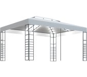 vidaXL Cenador con Tira de Luces 4x3x2,7 m Pérgola Parasol Carpa Jardín Color Blanco,  Antracita, y mas