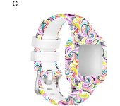 Venta de Reloj Patrón impresión silicona suave pulsera Correa compatible Garmin fit JR3/Vivofit Jr.3