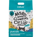 Cature Purcats, Arena para Gatos de Madera Natural Aglomerante, Pellets Inteligentes, 2,4 kg,6L