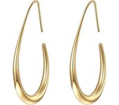 Pendientes de Ao Blanco en forma de Lágrima para Mujer, pendientes de Aero de Oro/Oro Blanco, joyería Lativa de Alta Pulido