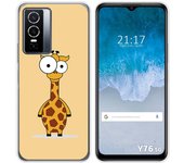 Funda Silicona para Vivo Y76 5G diseño Jirafa Dibujos