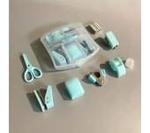Makaron Mini School Supply Kits Mini Office Supply Kits, Includes Mini Stapler,Scissors, Staple Remover, Staples, Tape Dispenser
