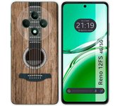 Tumundosmartphone Funda Silicona para Oppo Reno 12FS 4G / 12 FS 5G diseño Madera 11 Dibujos