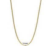 Punk Fashion Snake Bone Chain Link Necklace 1.5mm/2.4mm Gold Silver Color Stainless Steel Chains For Women Men Jewelry Gift